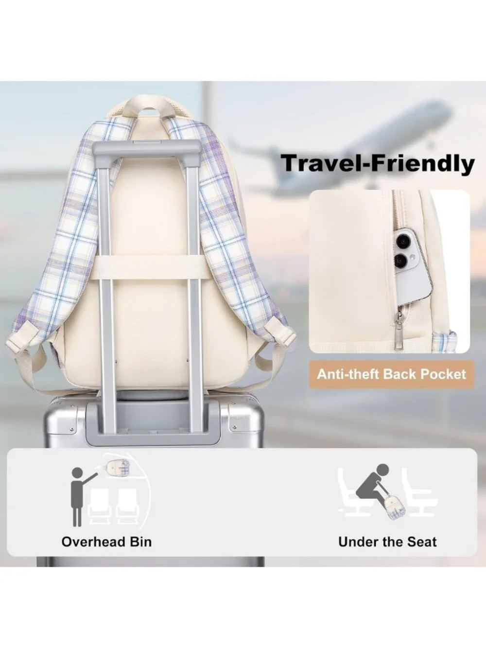 Cute Laptop Backpack for Teen Girls | Large College Bookbag for School & Travel